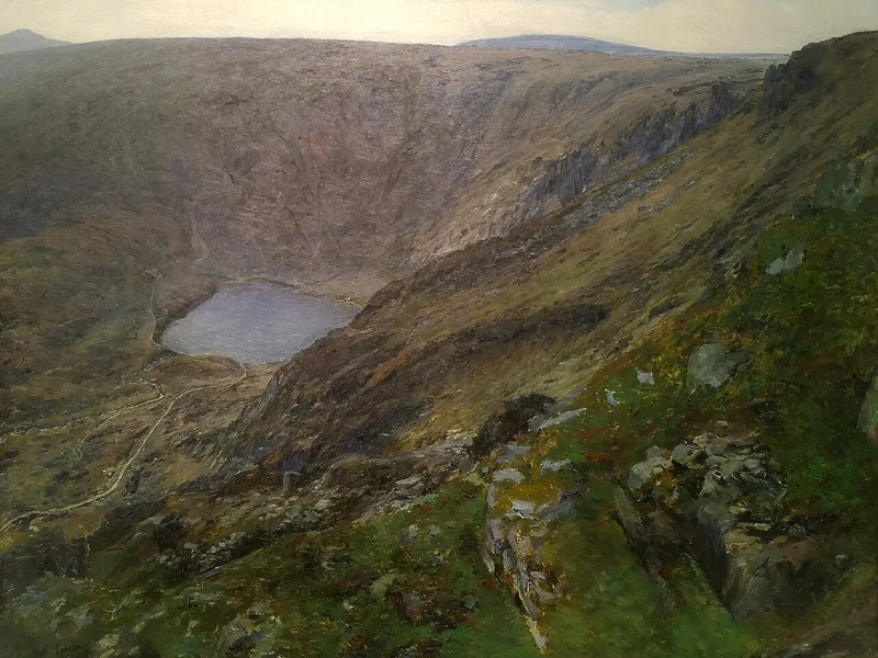 1877-Otakar Lebeda - Lago di montagna nei Monti dei Giganti (Krkonoše), 1896